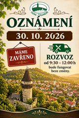 Dne 30.10.2026 máme ZAVŘENO